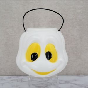 General Foam Vintage Ghost Blow Mold Halloween Candy Bucket